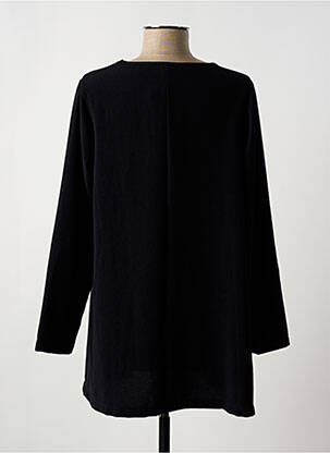 Tunique manches longues tissage crêpe noir G!OZE femme