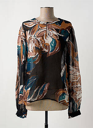 Blouse légère et transparente manches longues noir CREAM femme