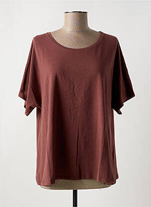 T-shirt coupe droite manches courtes marron MES SOEURS ET MOI femme