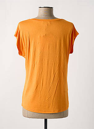 T-shirt col v manches courtes orange SURKANA femme