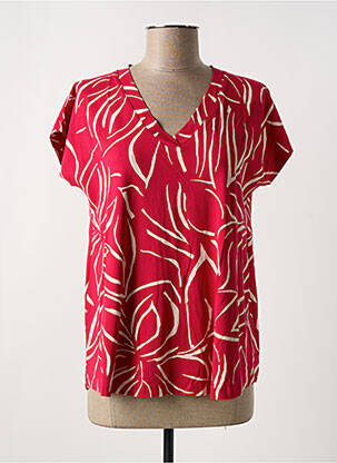 T-shirt coupe droite manches courtes rouge MASAI femme