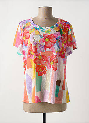 T-shirt coupe cintrée manches courtes rouge MALOKA femme