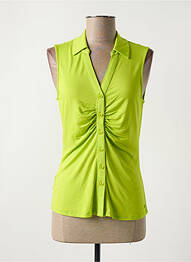 Top tissage jersey sans manche vert SURKANA femme