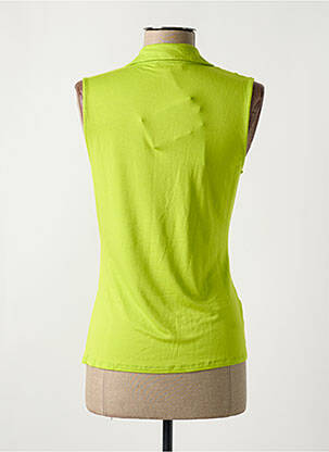 Top tissage jersey sans manche vert SURKANA femme