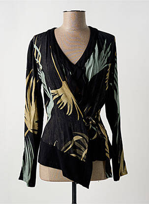 Gilet cache-cœur noir NÖR pour femme