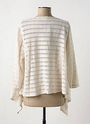 Gilet manches longues beige G!OZE pour femme seconde vue