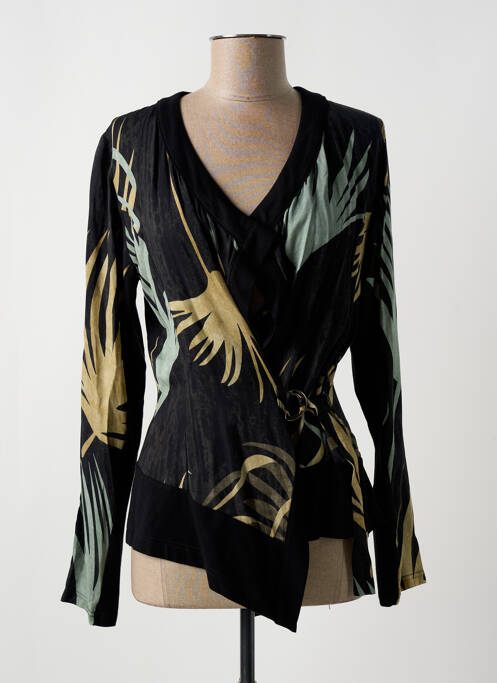 Gilet cache-cœur noir NÖR pour femme