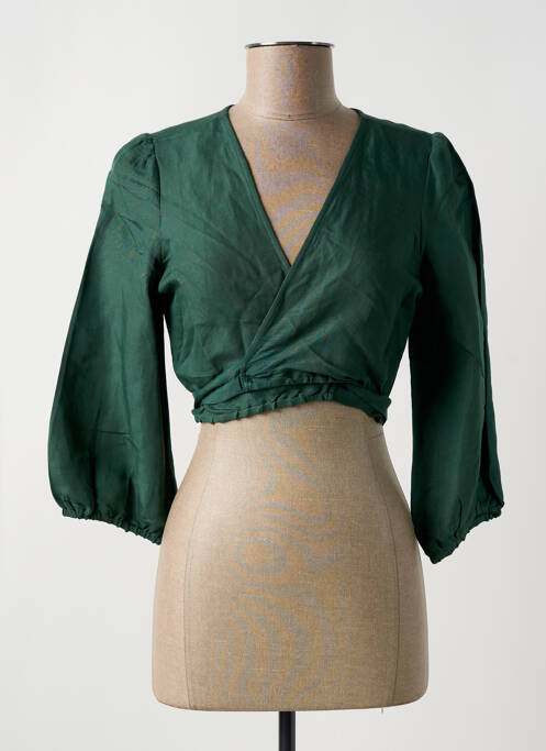 Gilet cache-cœur vert SURKANA pour femme