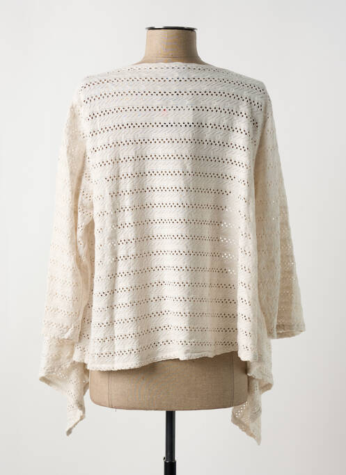 Gilet manches longues beige G!OZE pour femme