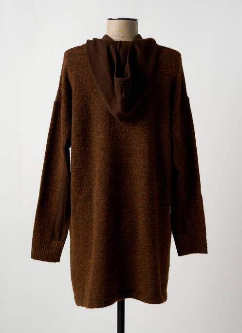 Pull tunique marron CPC pour femme