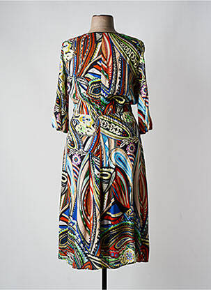 Robe mi-longue manches 3/4 manches 3/4 noir PAUSE CAFE femme