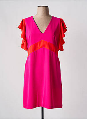 Robe courte manches courtes manches courtes rose LAFTY LIE femme