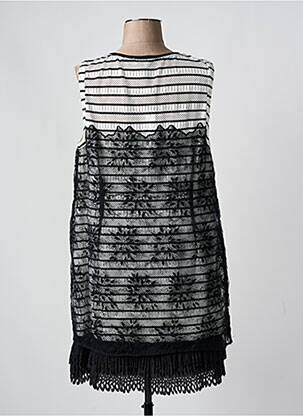 Robe courte sans manche sans manche noir LESLIE femme