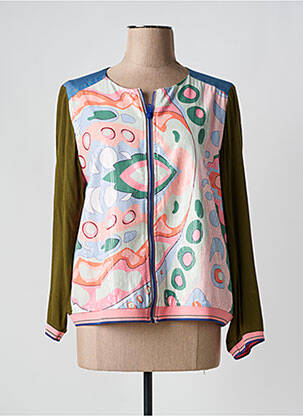 Veste casual col rond rose POUPÉE CHIC BY MERCEDES DE MIGUEL femme