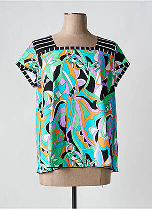 T-shirt coupe droite manches courtes vert OLIVIER PHILIPS femme