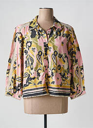 Chemisier imprimé fleurs manches 3/4 rose ANANKE femme
