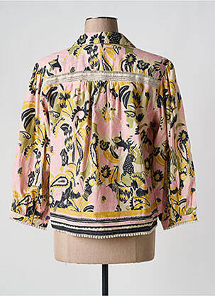 Chemisier imprimé fleurs manches 3/4 rose ANANKE femme