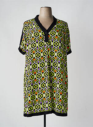 Robe courte manches courtes manches courtes noir ELEONORA AMADEI femme