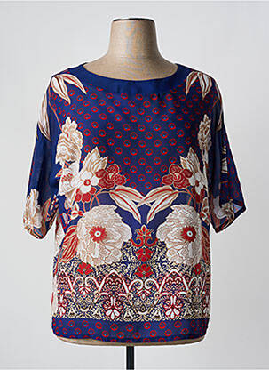 Blouse bleu ELEONORA AMADEI pour femme