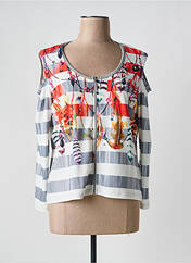 Gilet manches longues gris BLEU D'AZUR pour femme seconde vue