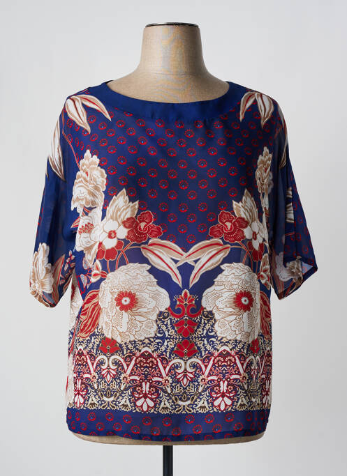 Blouse bleu ELEONORA AMADEI pour femme