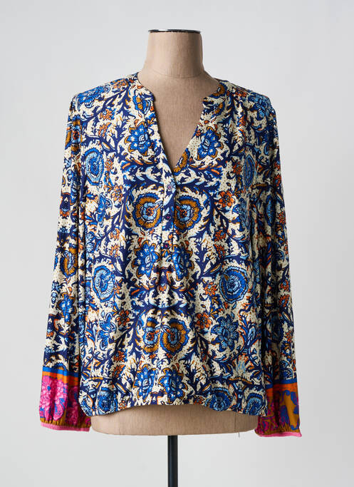 Blouse bleu K-DESIGN pour femme