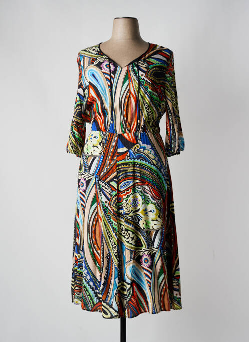 Robe mi-longue noir PAUSE CAFE pour femme