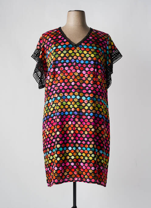 Robe mi-longue noir PAUSE CAFE pour femme