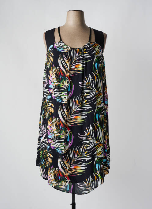 Robe mi-longue noir PAUSE CAFE pour femme