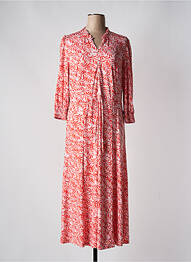 Robe mi-longue manches 3/4 manches 3/4 rouge K-DESIGN femme