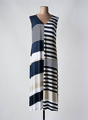 Robe longue sans manche sans manche bleu EVER SASSY femme