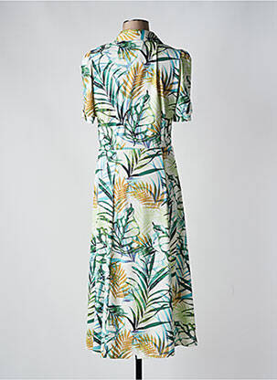 Robe mi-longue manches courtes manches courtes vert K-DESIGN femme