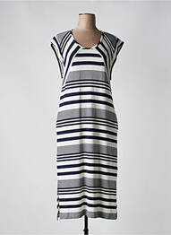 Robe mi-longue manches courtes manches courtes bleu GUITARE femme