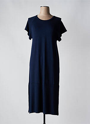 Robe mi-longue manches courtes manches courtes bleu GUITARE femme