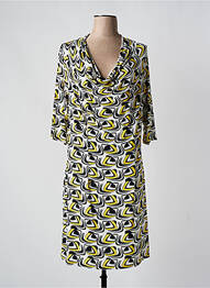 Robe courte manches 3/4 manches 3/4 jaune ELEONORA AMADEI femme