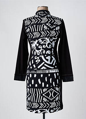 Robe courte manches longues manches longues noir DOLCEZZA femme