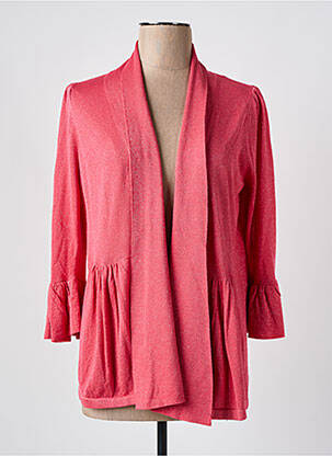 Gilet manches longues manches 3/4 rose K-DESIGN femme