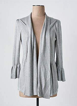 Gilet manches longues manches 3/4 gris K-DESIGN femme