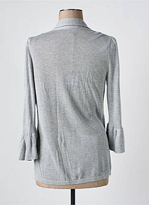 Gilet manches longues manches 3/4 gris K-DESIGN femme