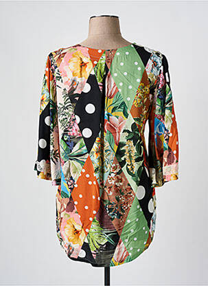 Blouse imprimé fleurs manches 3/4 noir CAP JULUCA femme