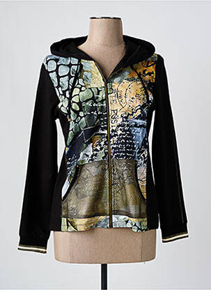 Veste casual col rond noir DOLCEZZA femme