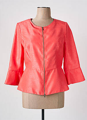 Veste chic tissage crêpe rose ELEONORA AMADEI femme