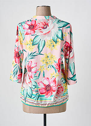 Blouse imprimé fleurs manches 3/4 rose K-DESIGN femme