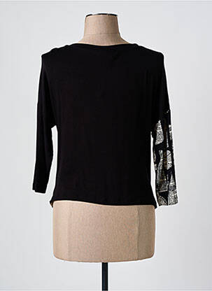 T-shirt manches 3/4 manches 3/4 noir ELEONORA AMADEI femme