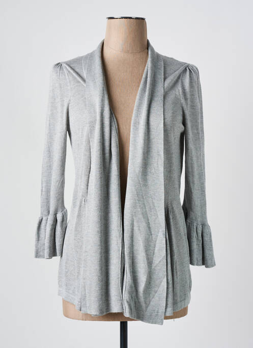 Gilet manches longues gris K-DESIGN pour femme