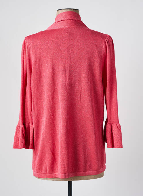 Gilet manches longues rose K-DESIGN pour femme