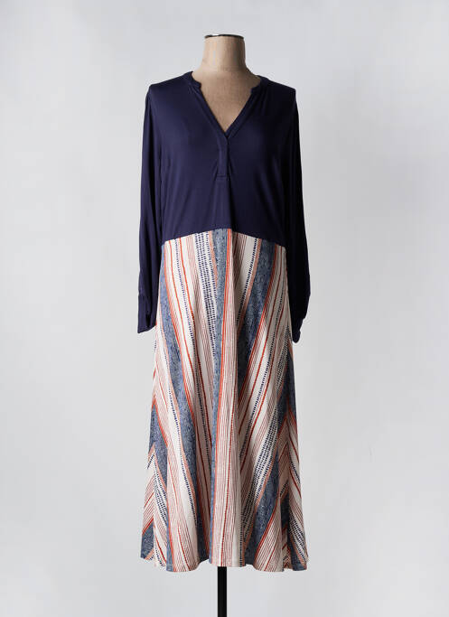 Robe longue bleu K-DESIGN pour femme