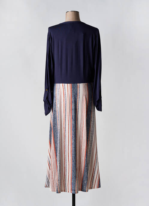 Robe longue bleu K-DESIGN pour femme