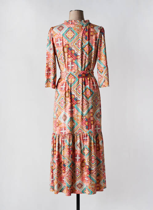 Robe longue orange K-DESIGN pour femme