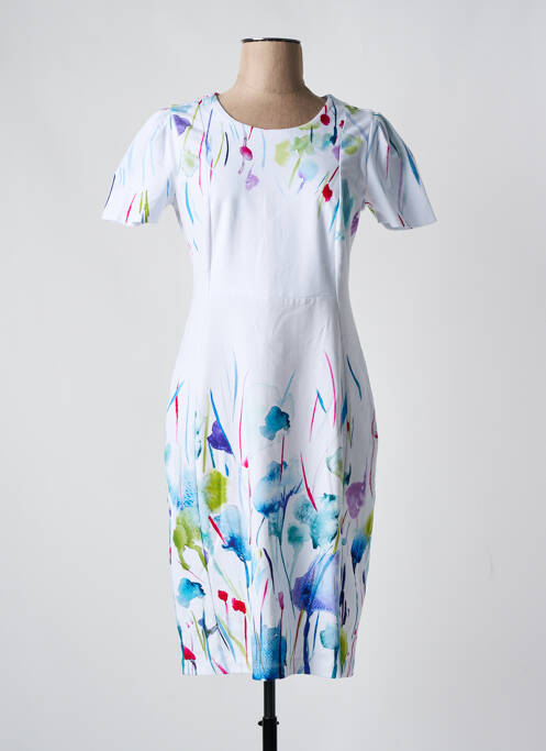 Robe mi-longue blanc DOLCEZZA pour femme